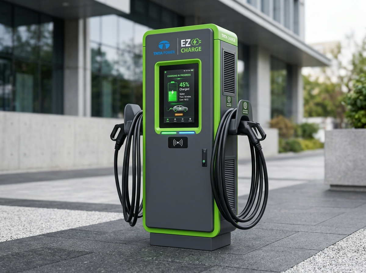 Tata Power EZ Charge 60 kW DC Fast EV Charger Pedestal